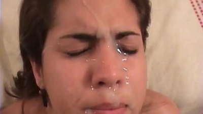 Geulis Latin brunette boga kelamin kasar